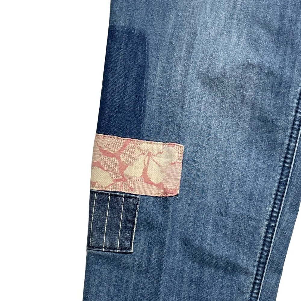 Indigo Thread Co 14 Patchwork Cropped Jeans - image 4